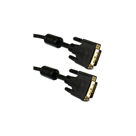 Cable Wholesale DVI-D Dual Link Cable with Ferrite, Black, DVI-D Male, 15 meter (50 foot) 10V2-05315BK-F